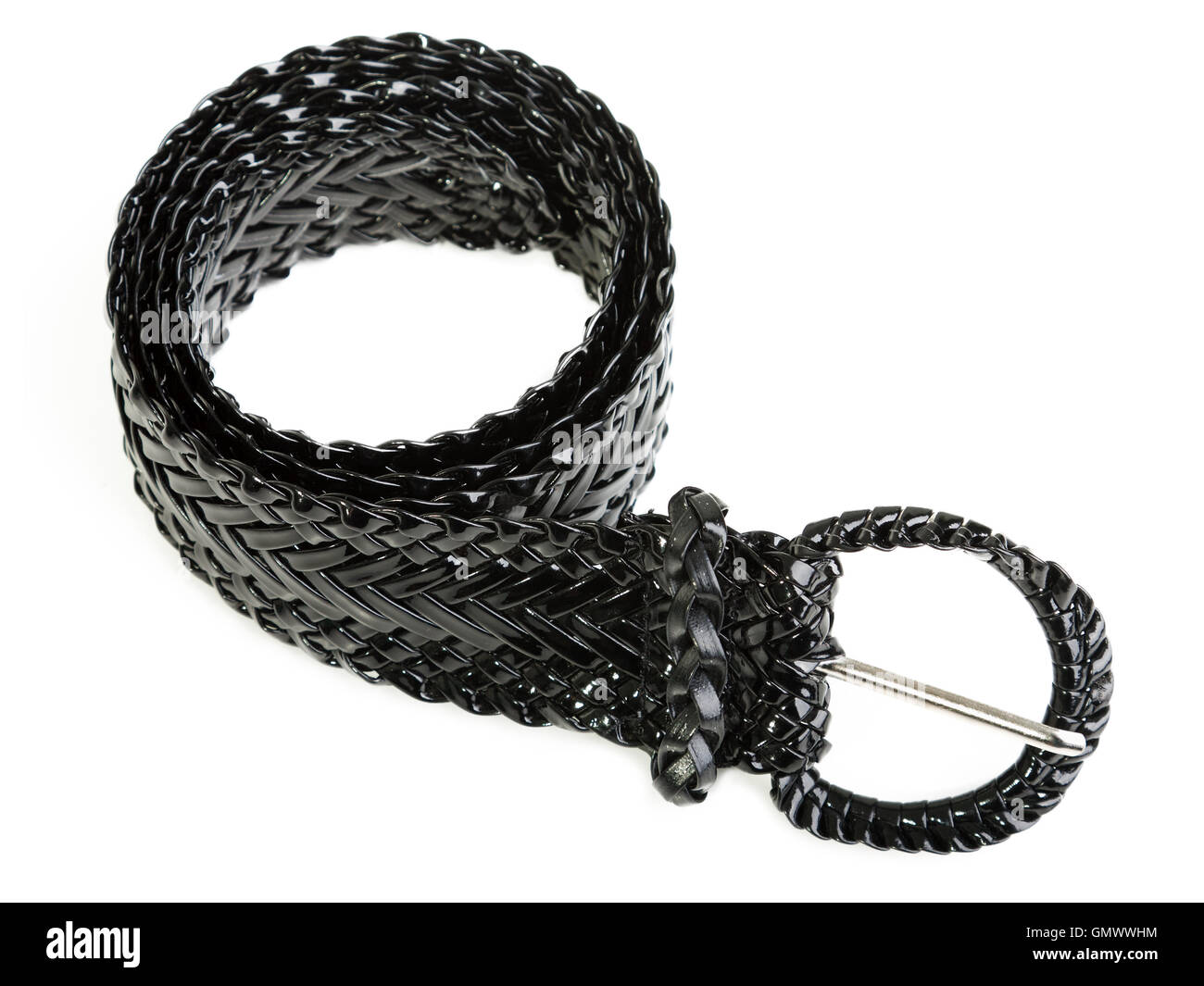 Black Braided Leather Strap Background Stock Photo, Picture and Royalty  Free Image. Image 107677424.