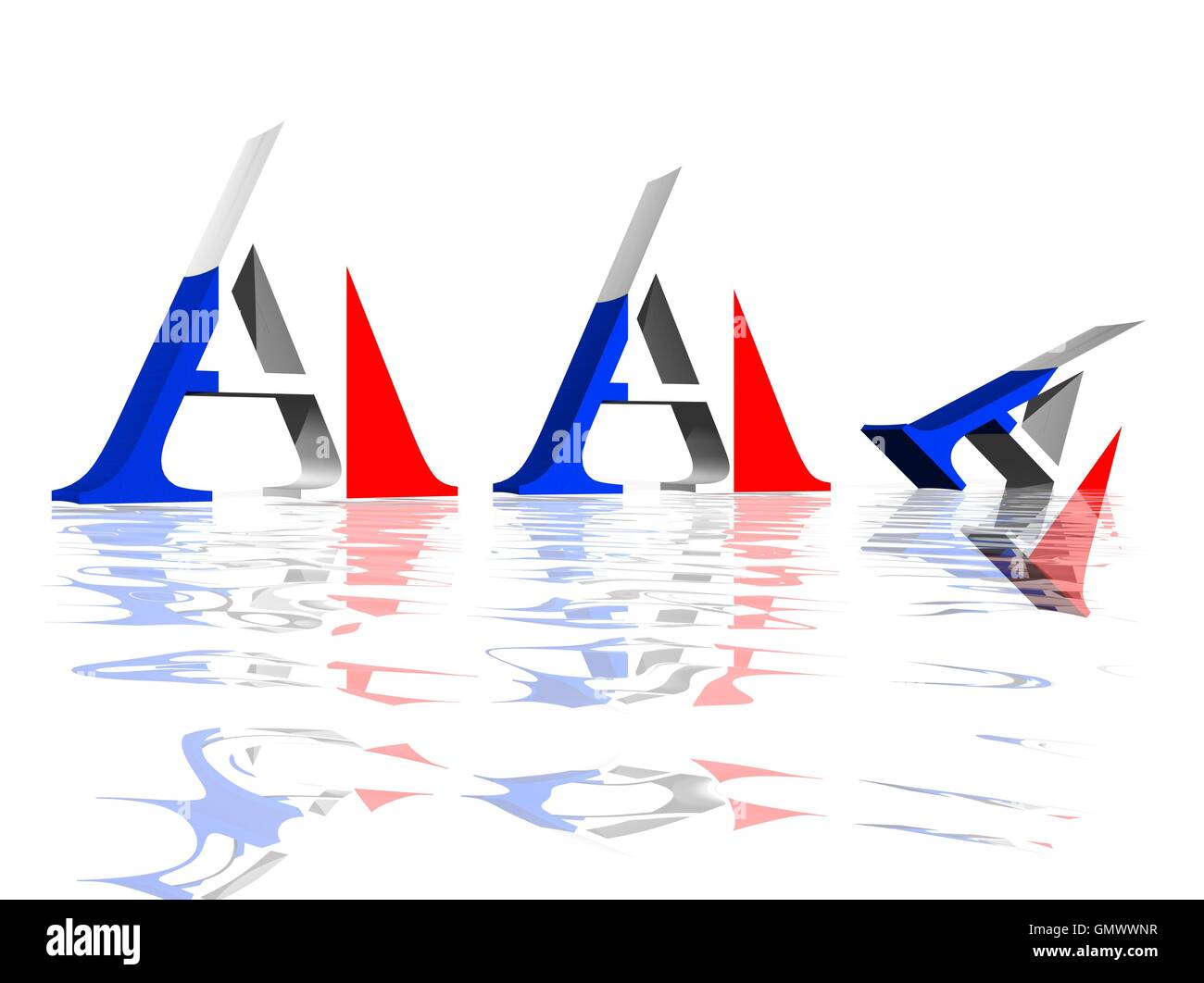 Diminution of AAA french rating Stock Photo