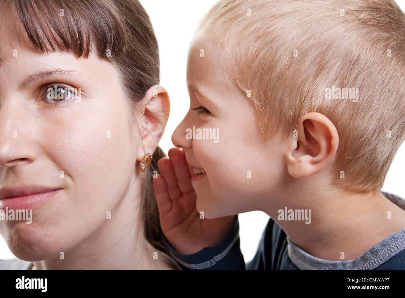 Child whispering Stock Photo