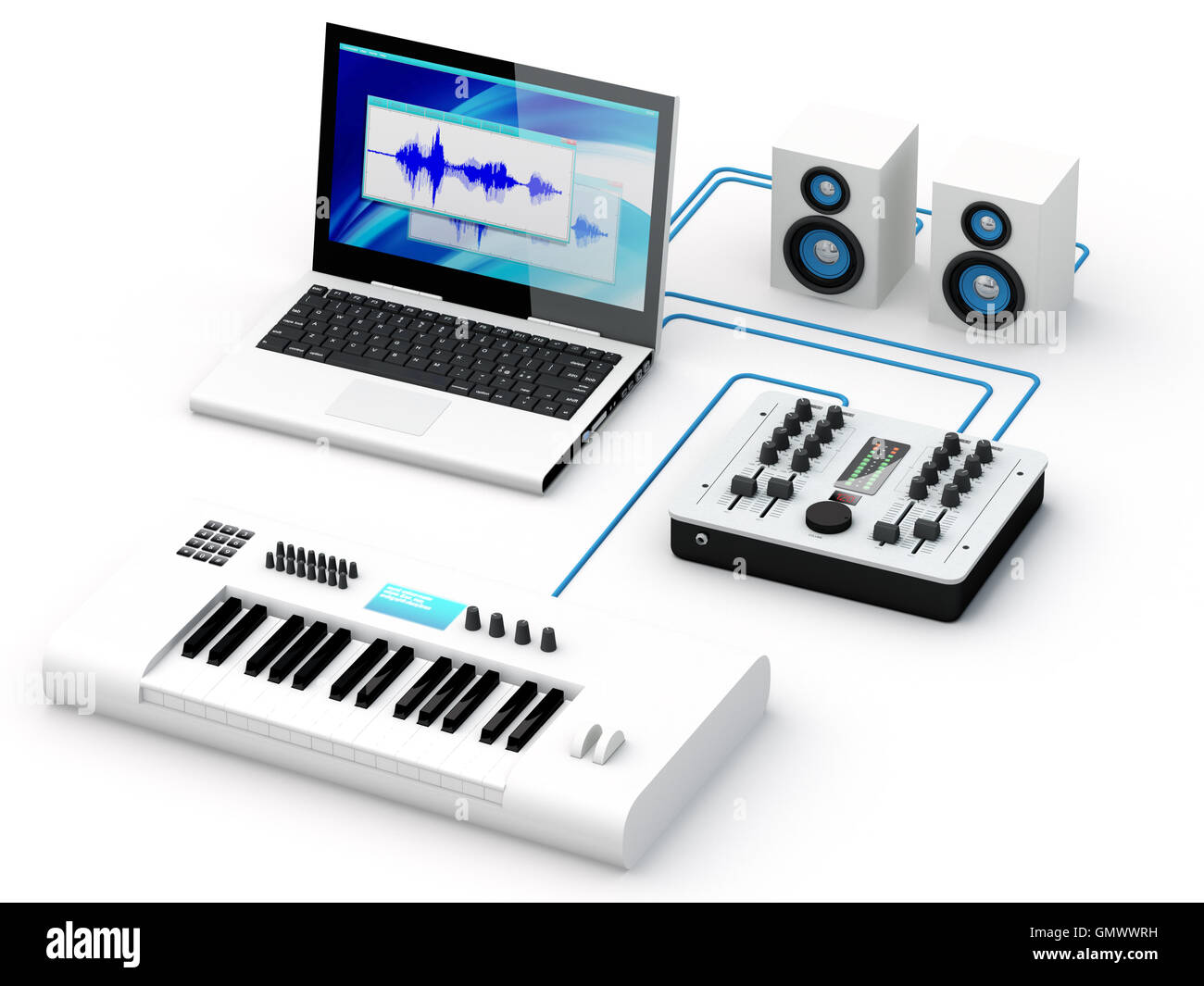 Home music studio equipment hi-res stock photography and images - Alamy