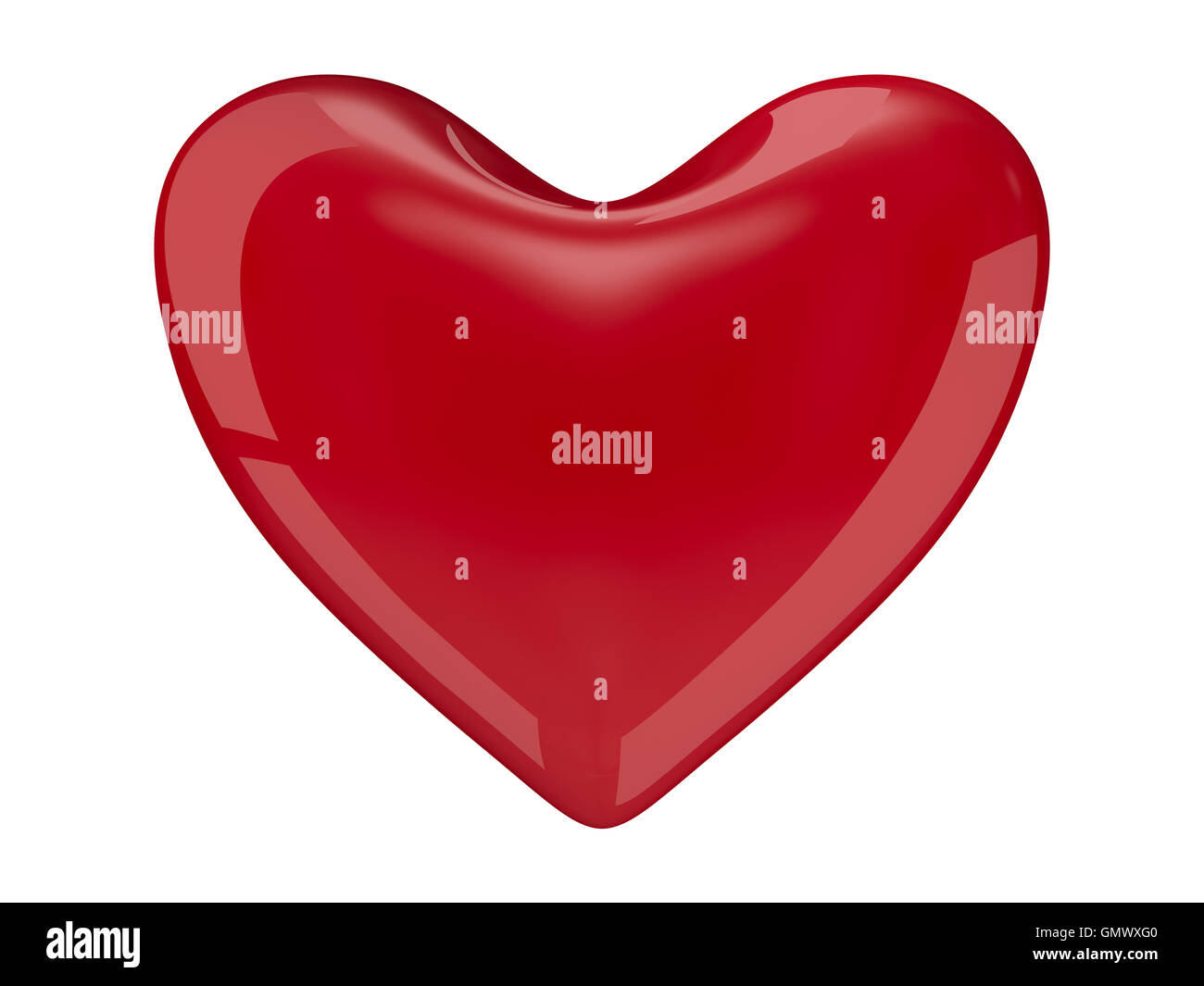 Isolated heart on white background. 3D image Stock Photo - Alamy