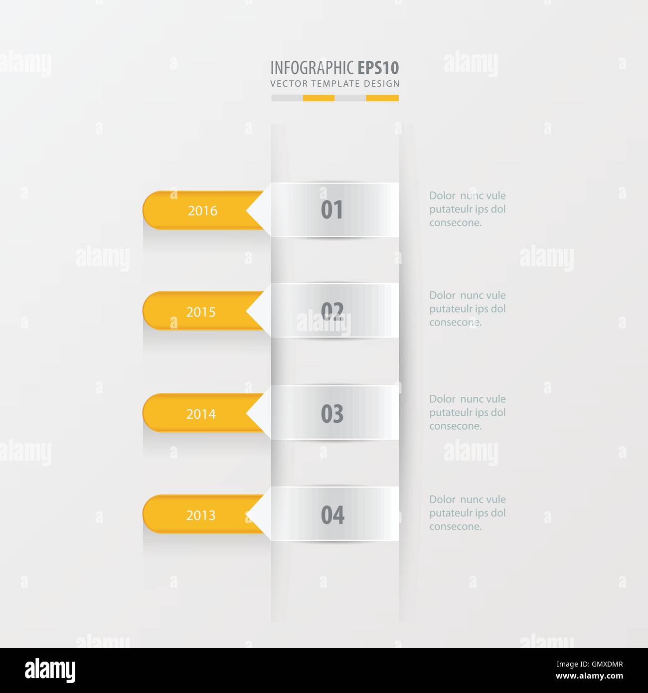 timeline template yellow color Stock Vector Image & Art - Alamy