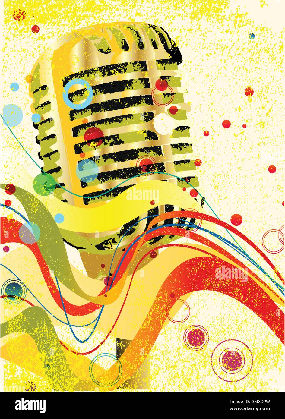 Jazz Microphone Poster Stock Vector Image & Art Alamy