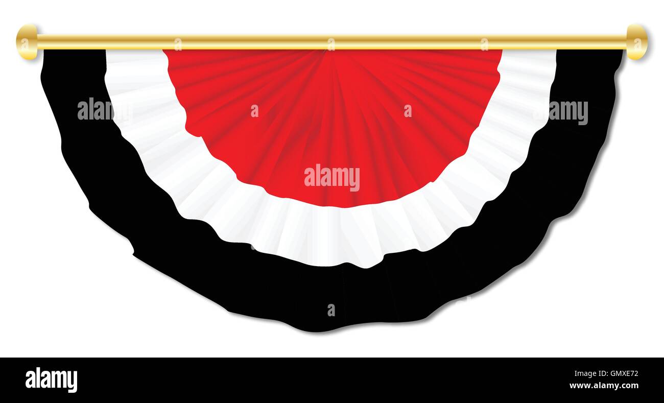 Red White Black Bunting Stock Vector