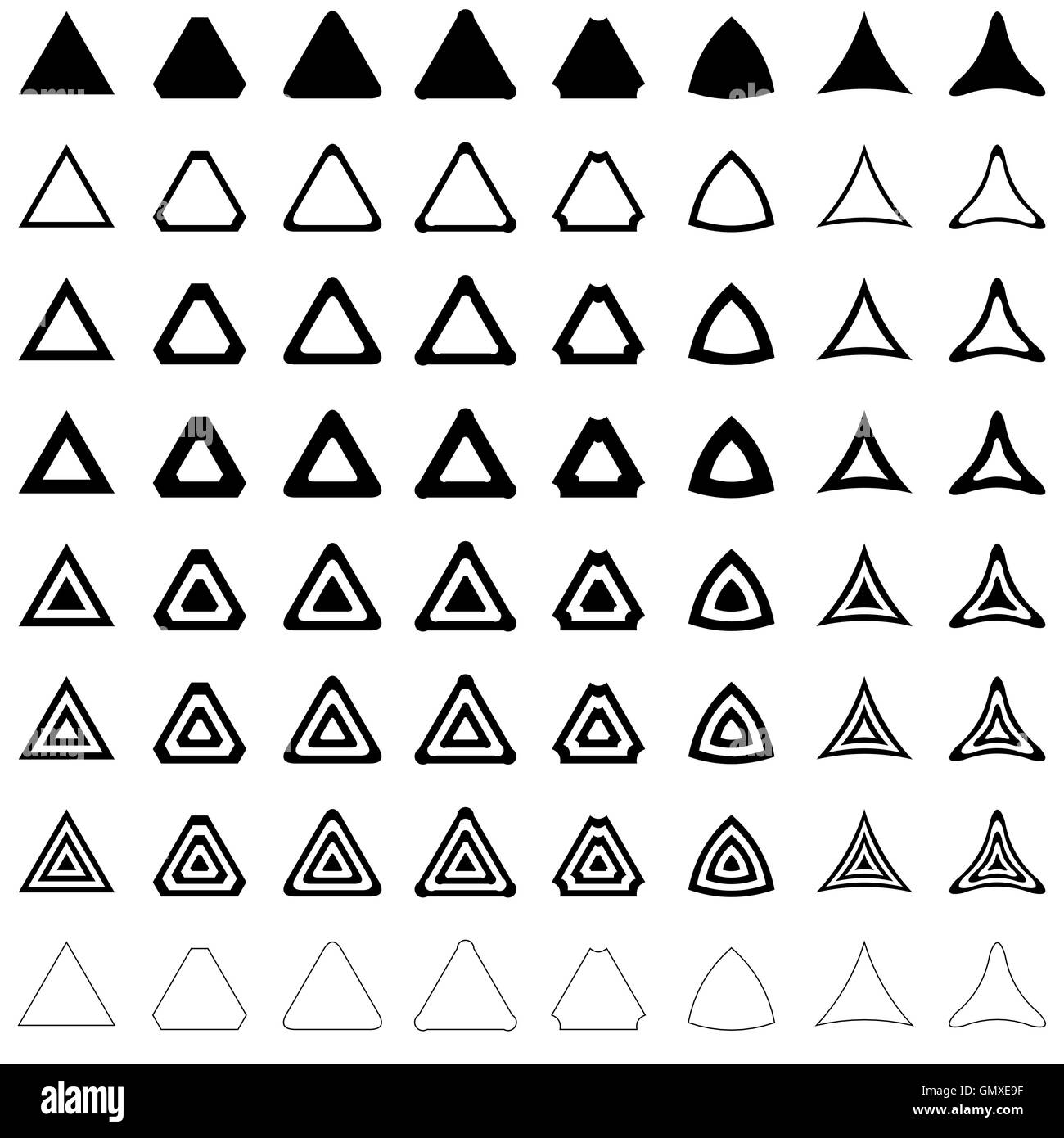 Curved triangles Black and White Stock Photos & Images - Alamy