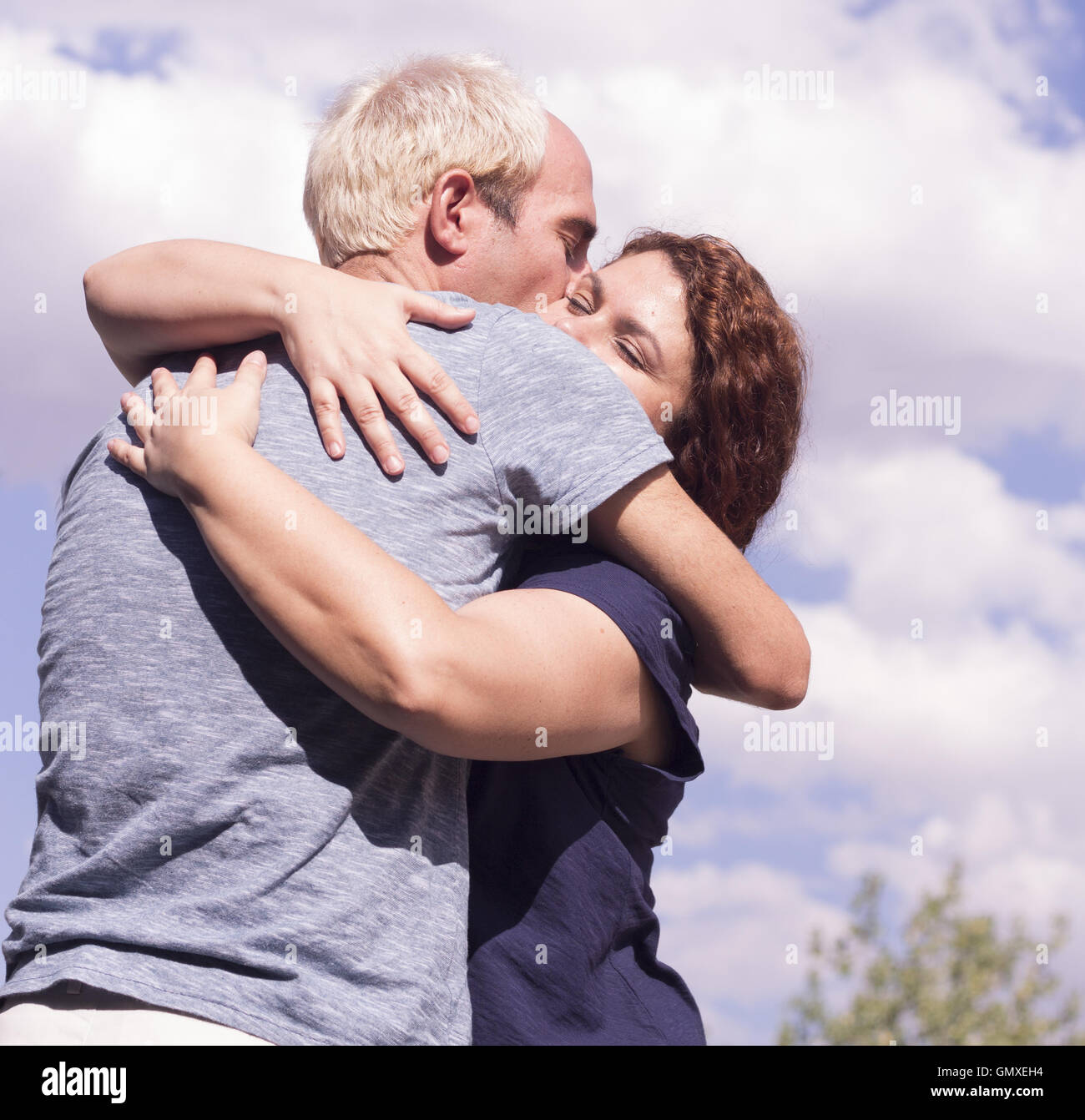 Man and woman embracing. Expression of love Stock Photo - Alamy