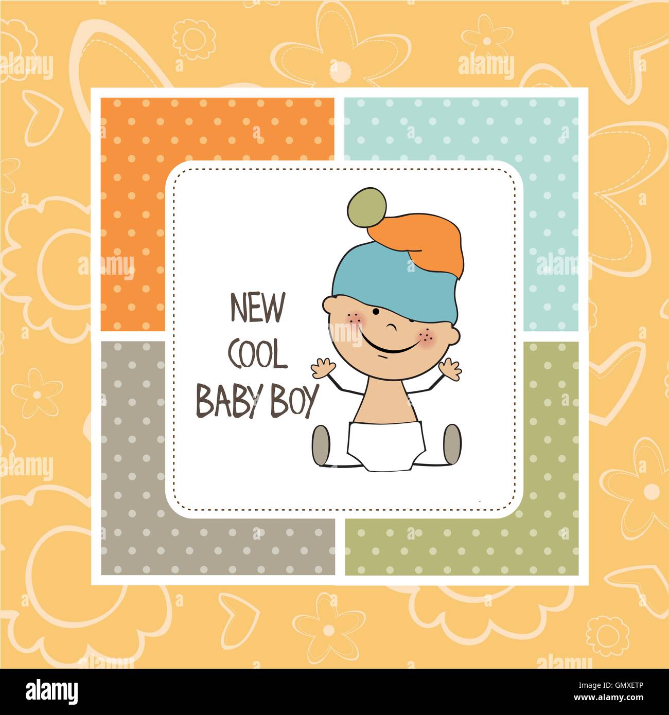 baby boy shower card Stock Vector Image &amp; Art - Alamy
