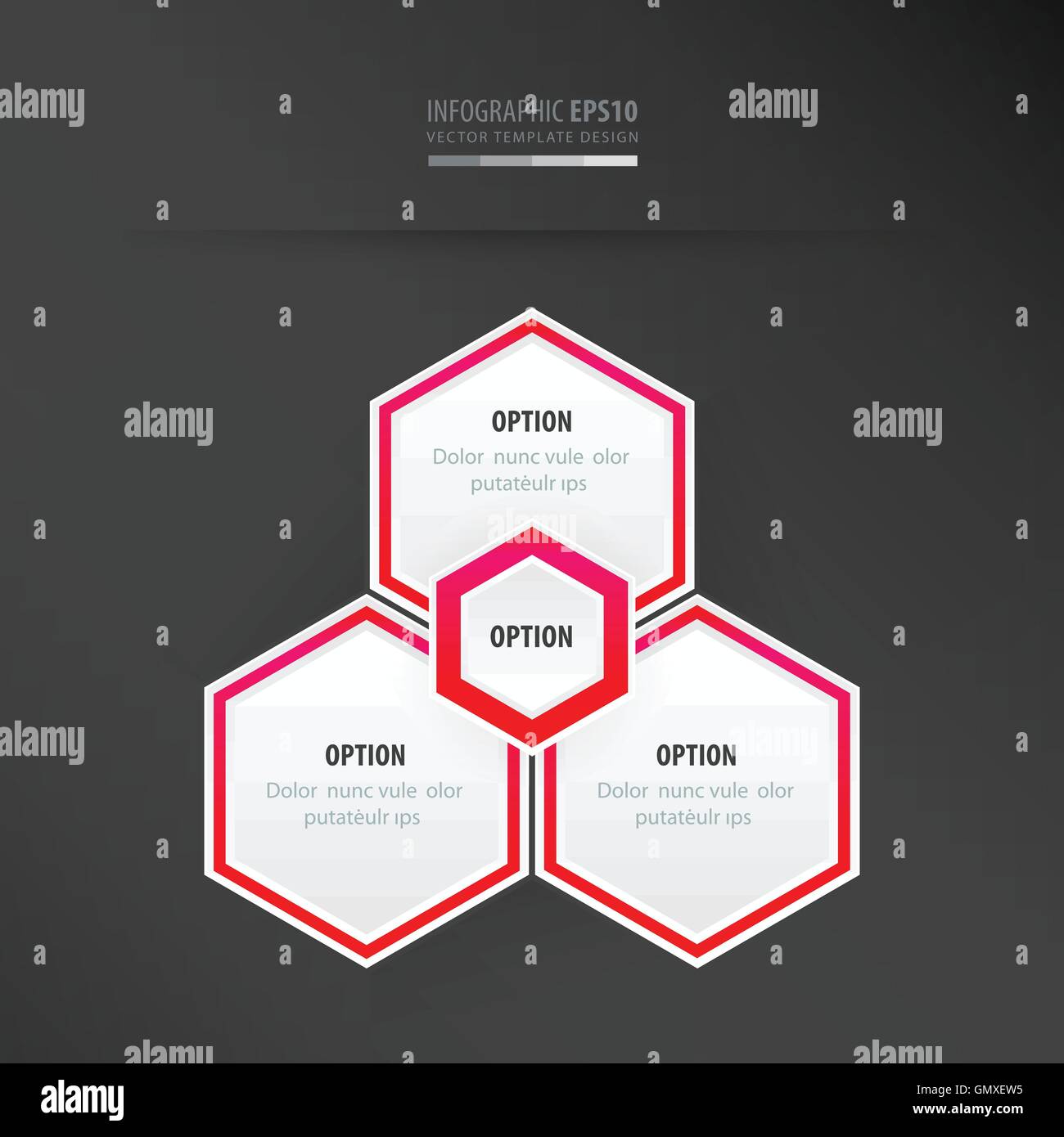 Hexagon infographic illustration vector hi-res stock photography and ...