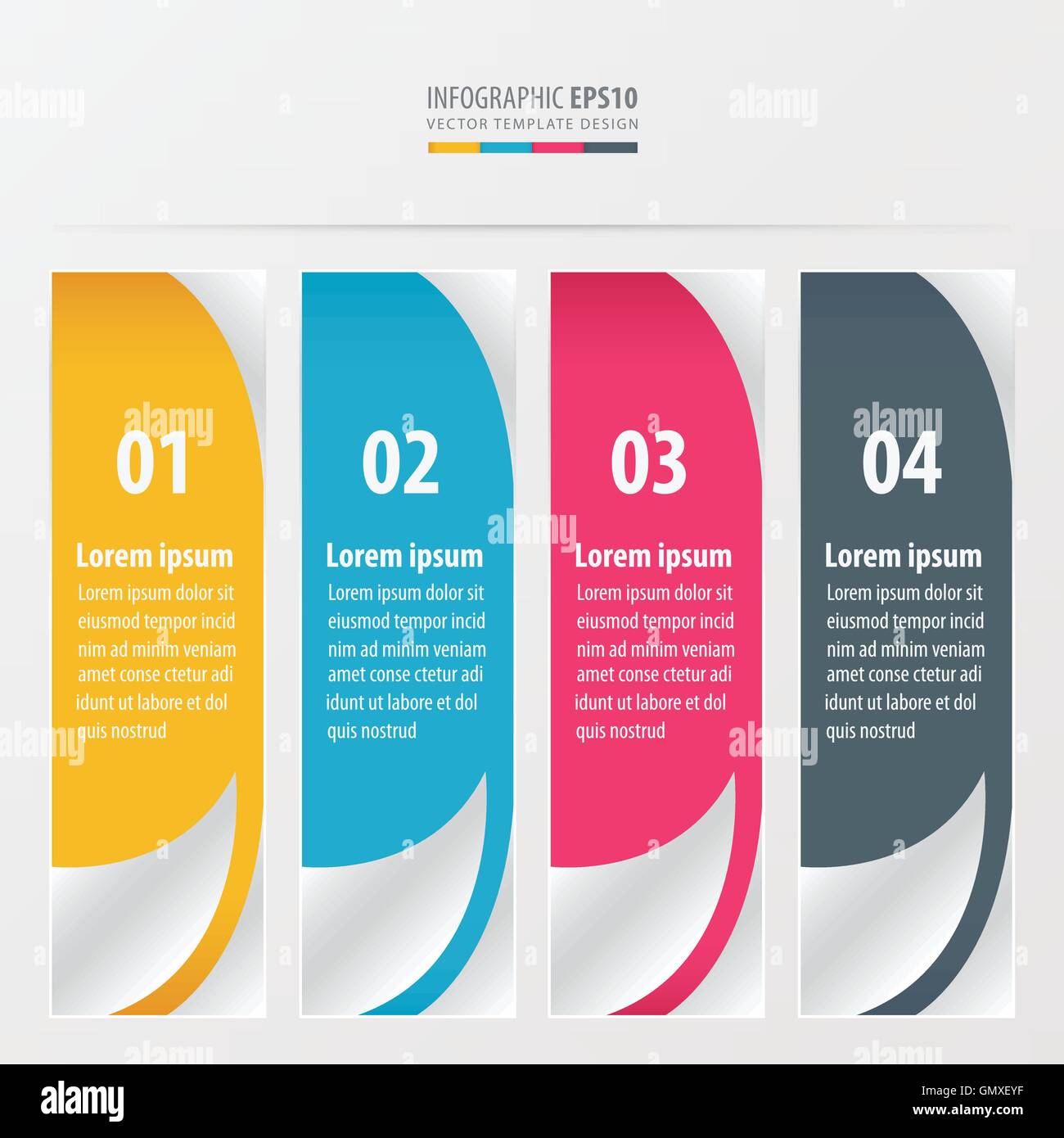 Arrow Banner Design yellow, blue, pink color Stock Vector Image & Art ...
