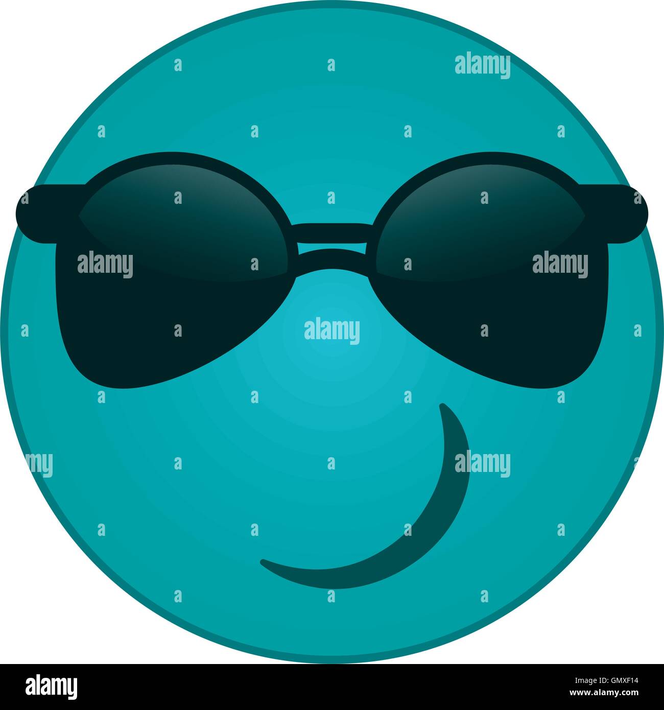 sunglasses cool emoticon icon Stock Vector Image & Art Alamy