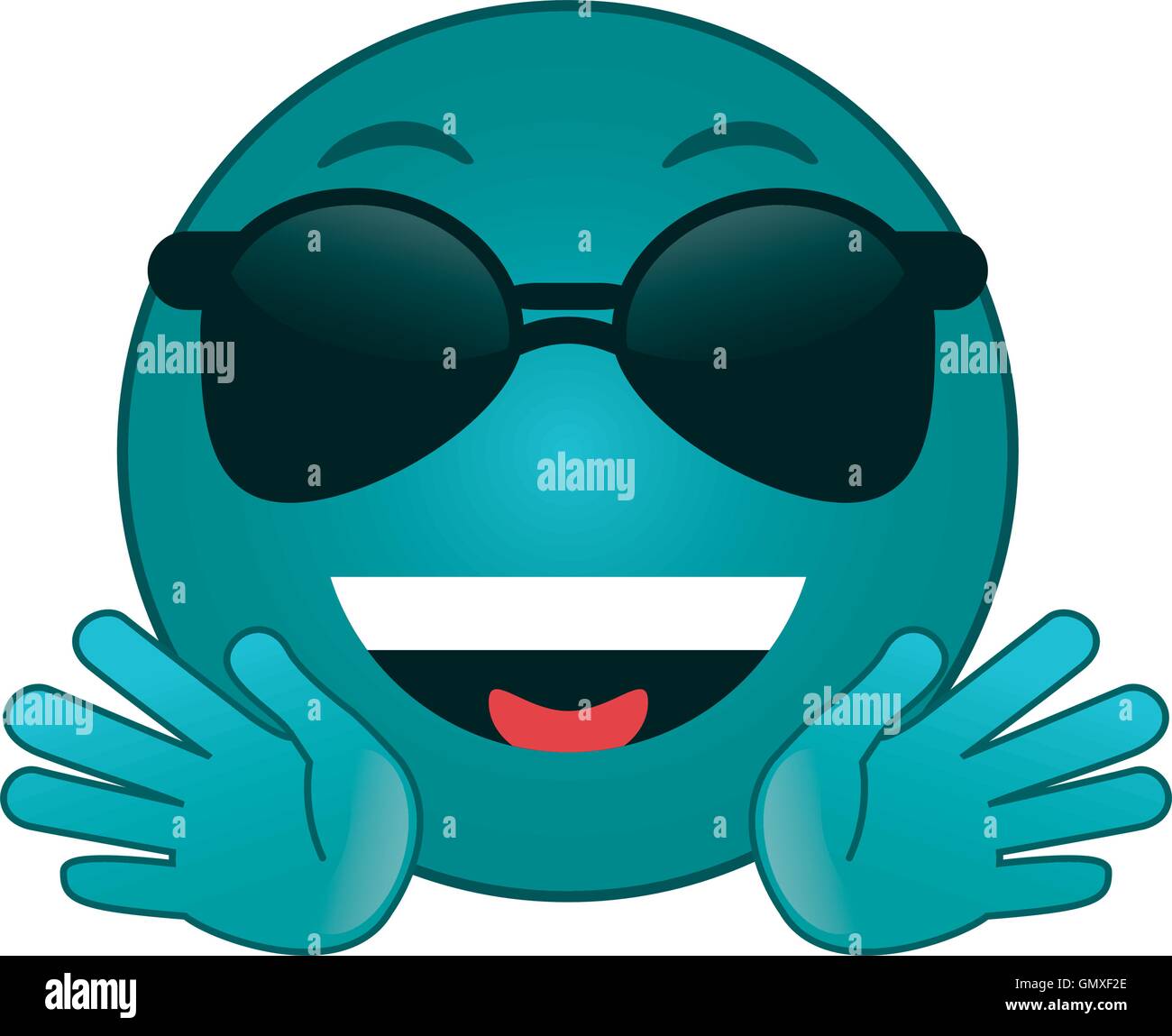 sunglasses cool emoticon icon Stock Vector Image & Art Alamy