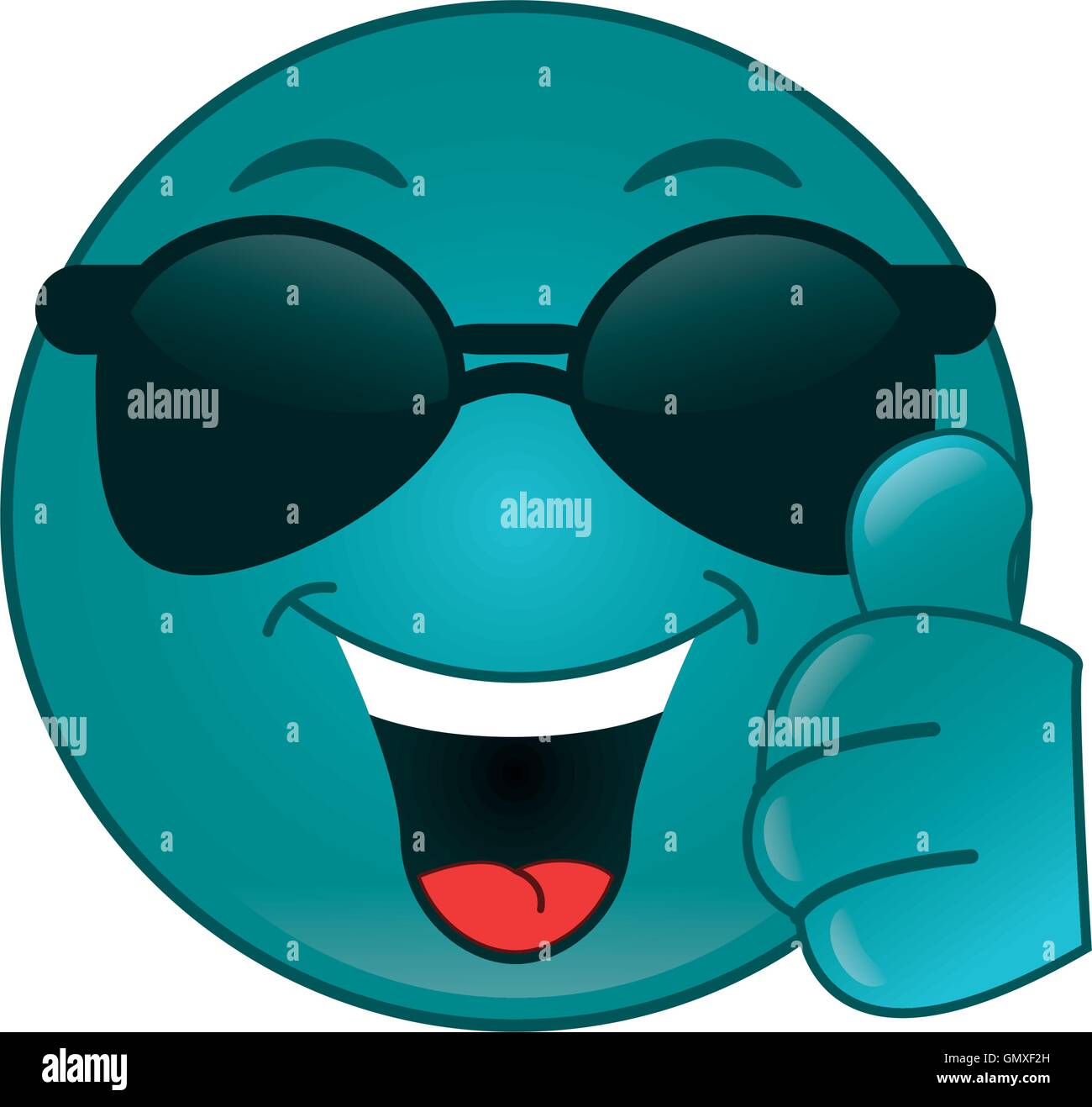 sunglasses cool emoticon icon Stock Vector Image & Art Alamy