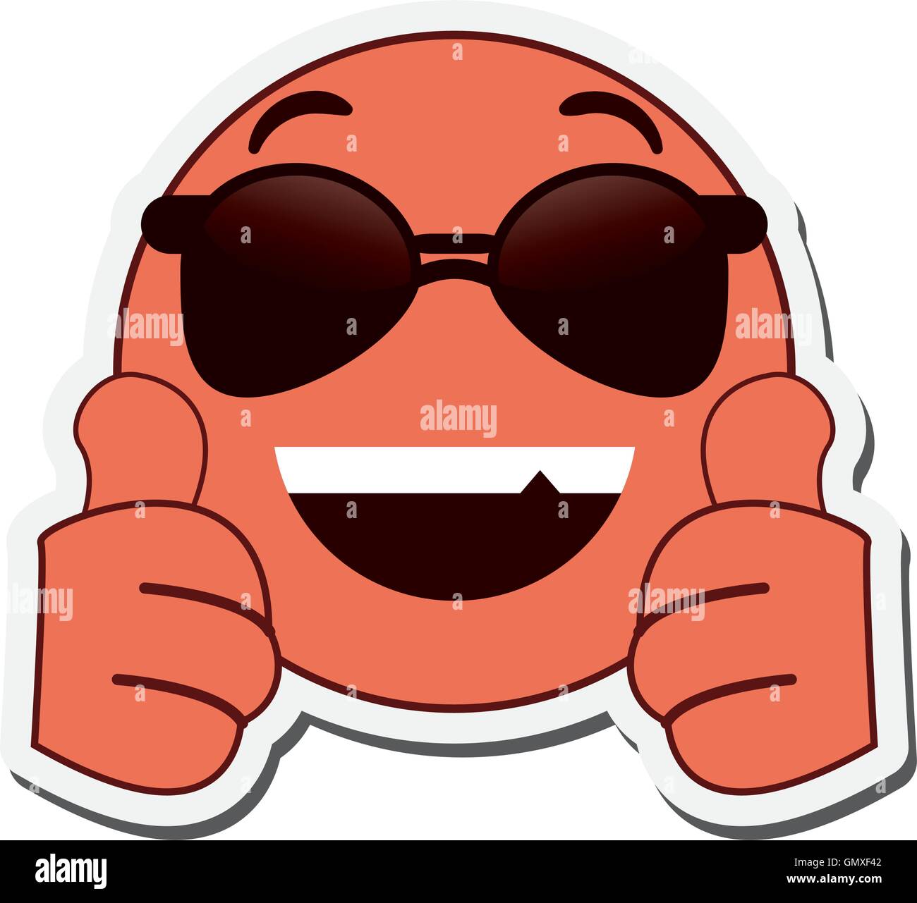 sunglasses cool emoticon icon Stock Vector Image & Art Alamy
