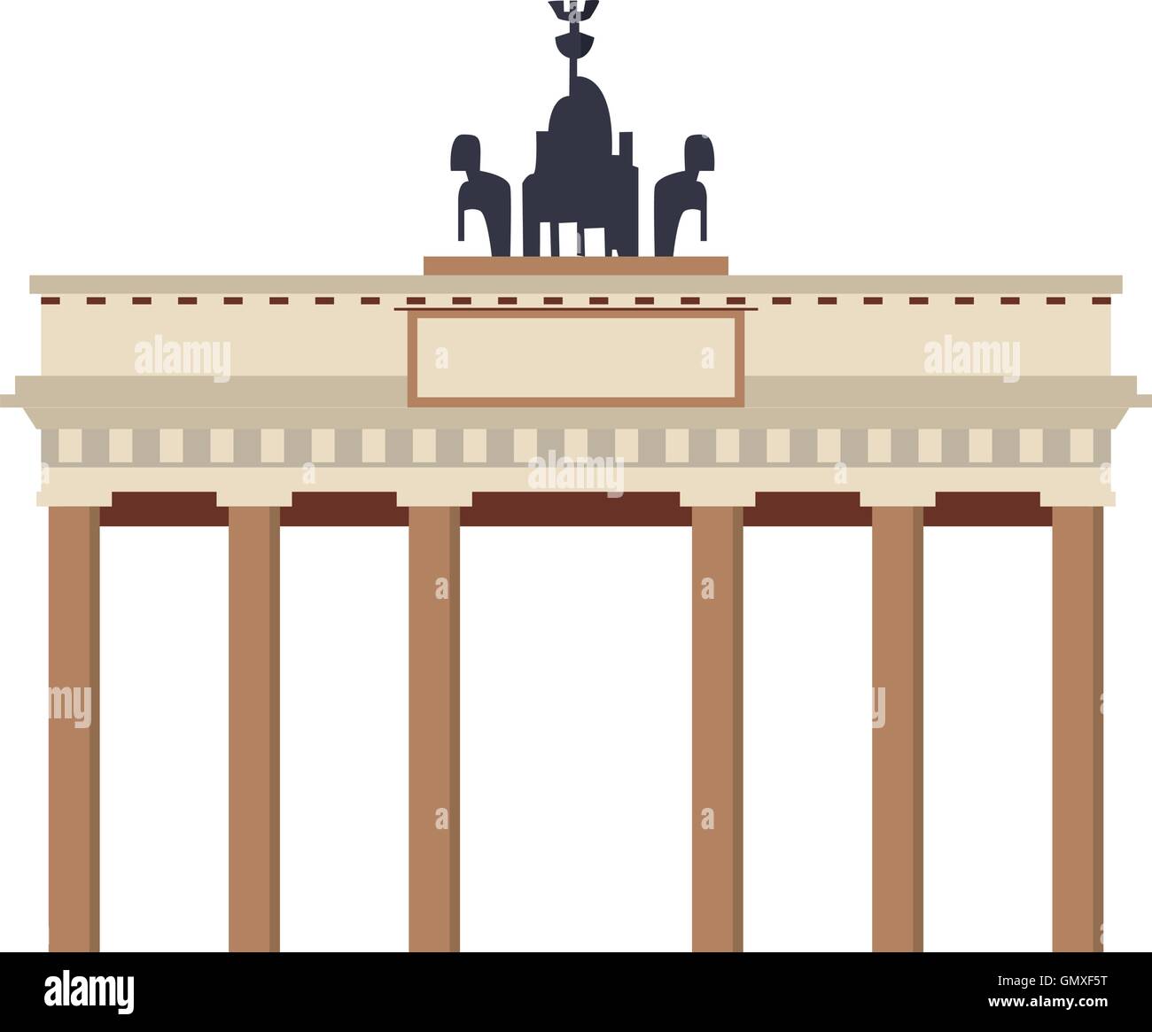 brandenburg gate icon Stock Vector