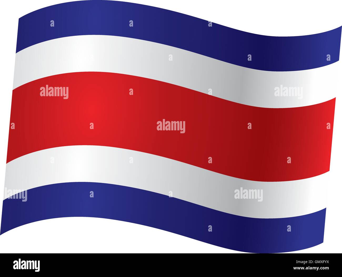 Isolated flag of Costa Rica, Vector illustration Stock Vector Image & Art Alamy
