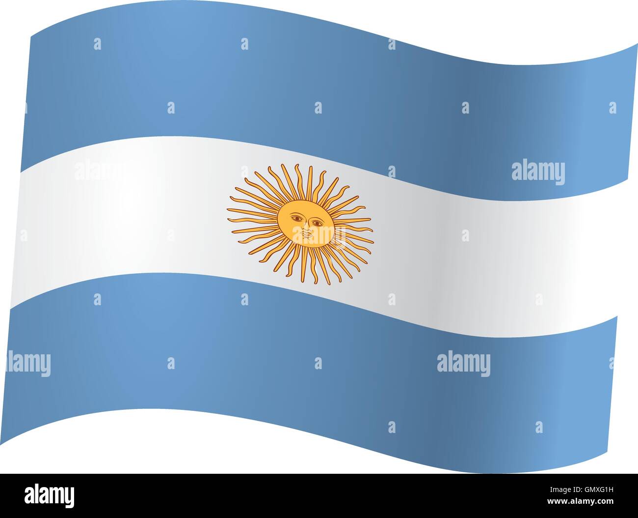 Isolated flag of Argentina, Vector illustration Stock Vector Image