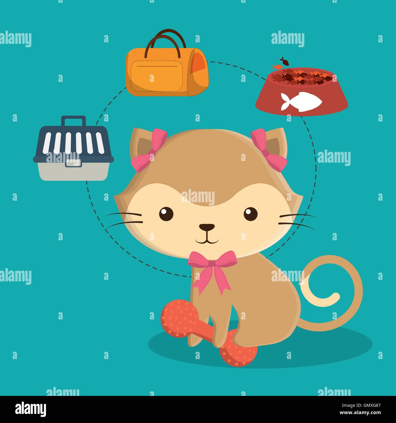 cat cartoon pet design Stock Vector Image & Art - Alamy