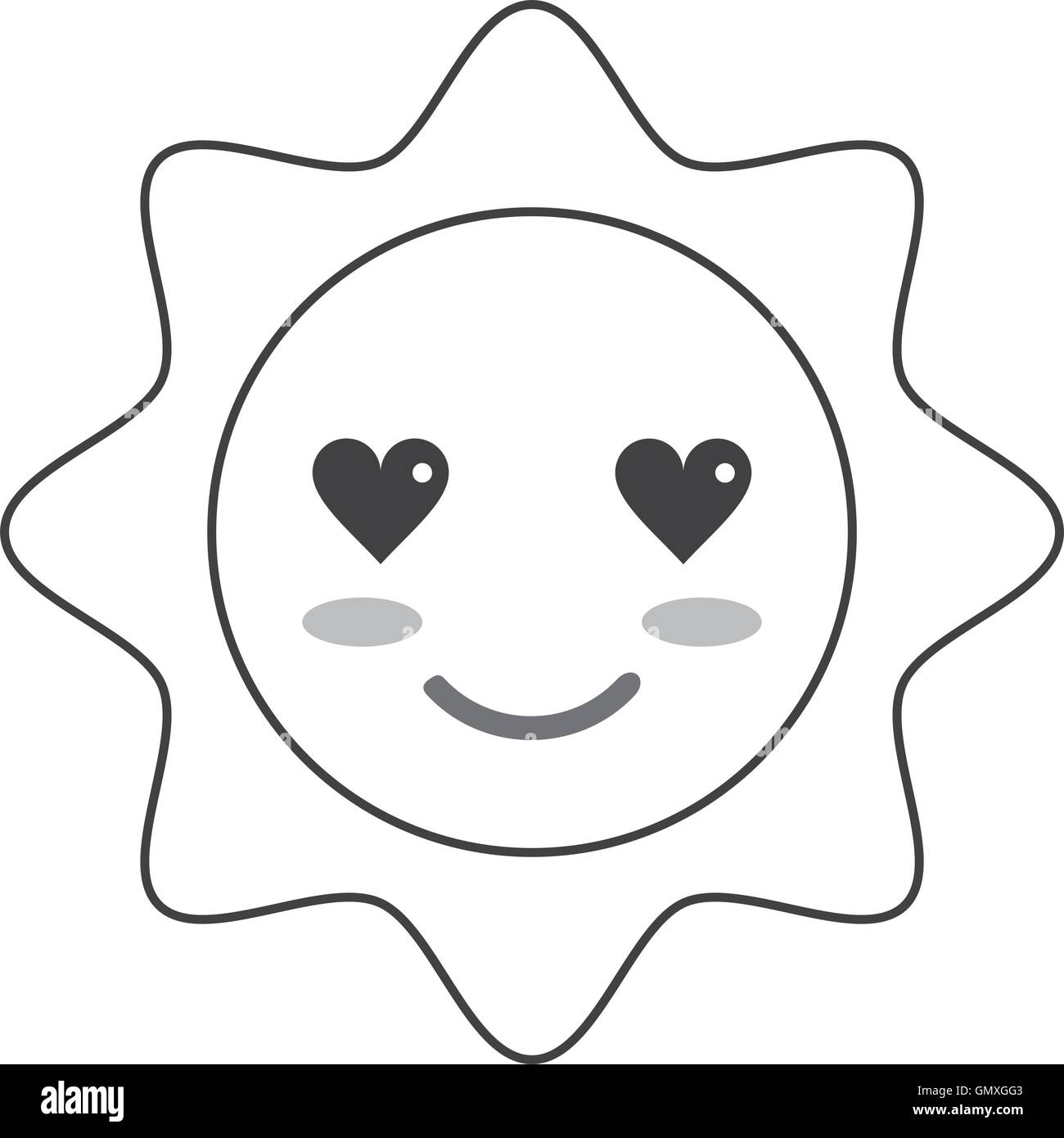 kawaii sun icon Stock Vector Image & Art - Alamy