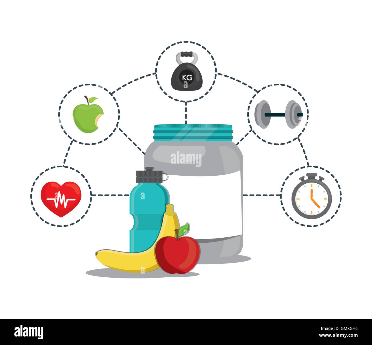 protein healthy lifestyle design Stock Vector Image & Art - Alamy