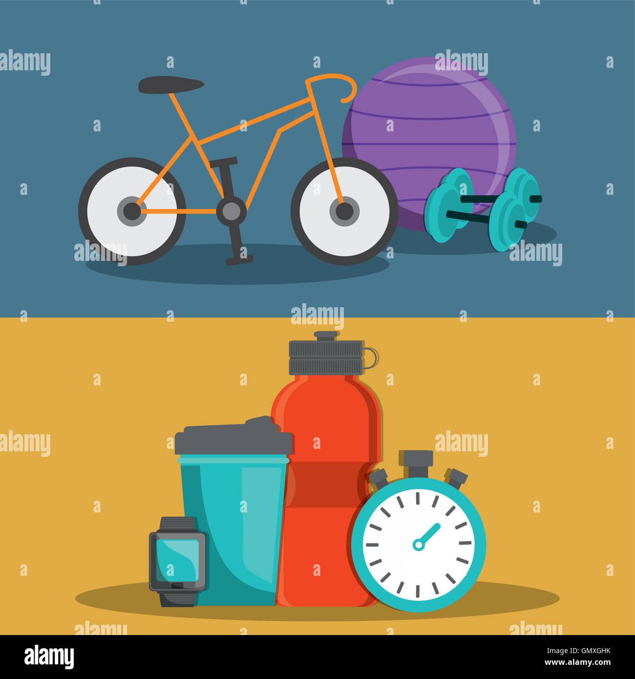 healthy lifestyle fitness design Stock Vector Image & Art - Alamy