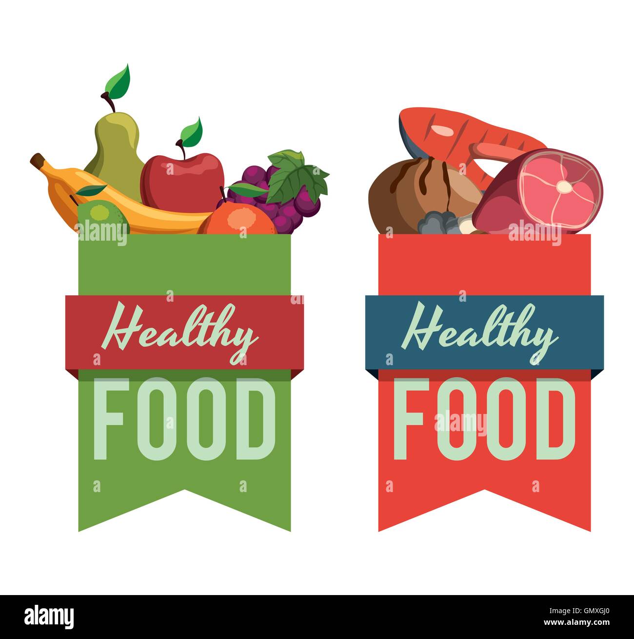 healthy and organic food design Stock Vector Image & Art - Alamy