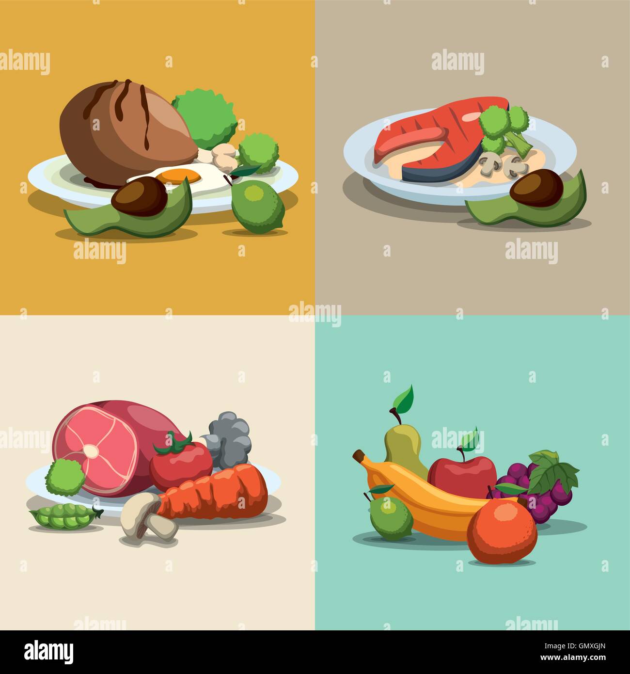 healthy and organic food design Stock Vector Image & Art - Alamy
