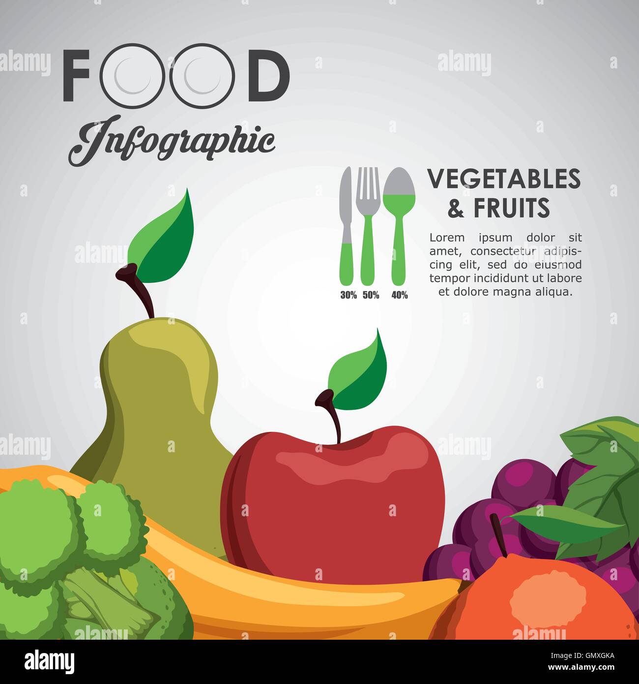 healthy and organic food design Stock Vector Image & Art - Alamy