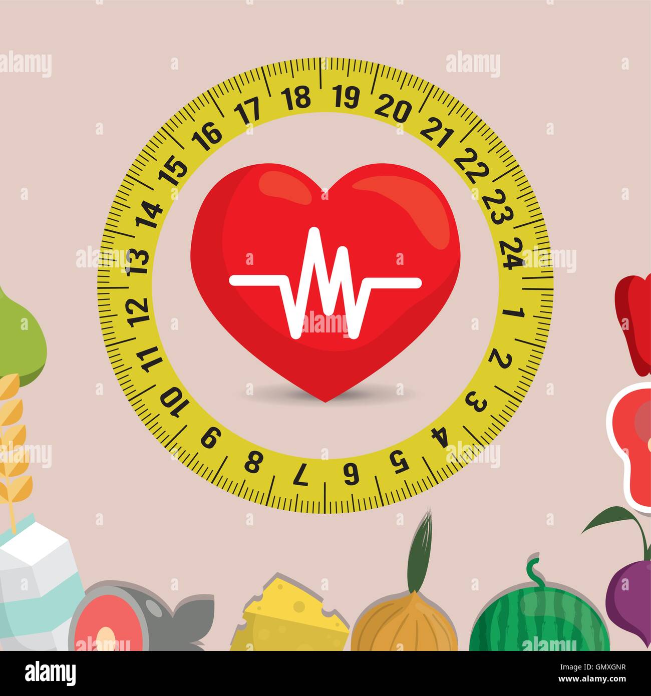healthy and organic food design Stock Vector Image & Art - Alamy