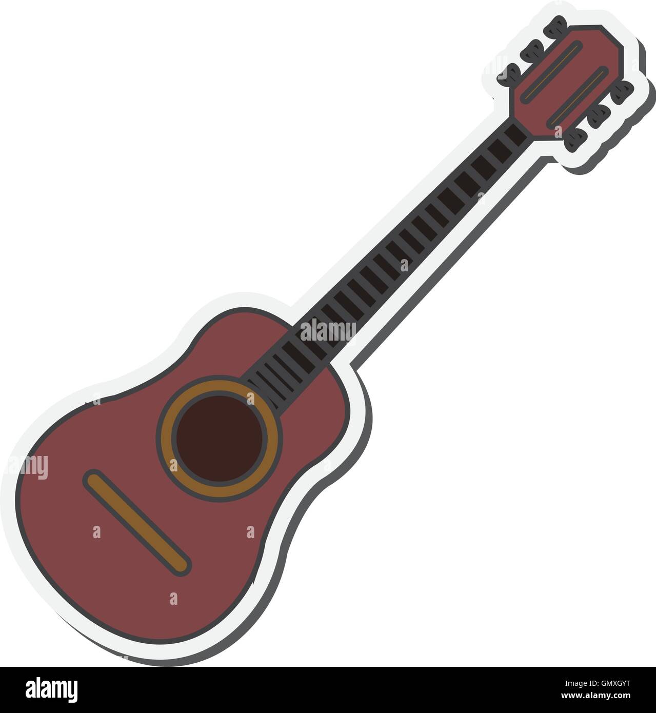 acoustic guitar icon Stock Vector