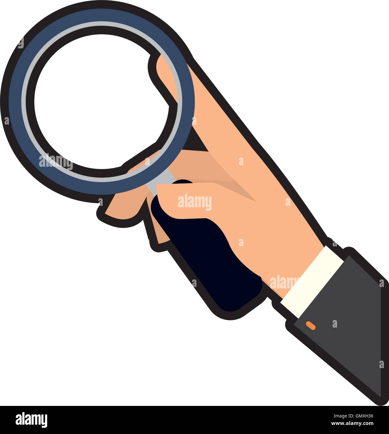 lupe hand search magnifying glass icon. Vector graphic Stock Vector ...