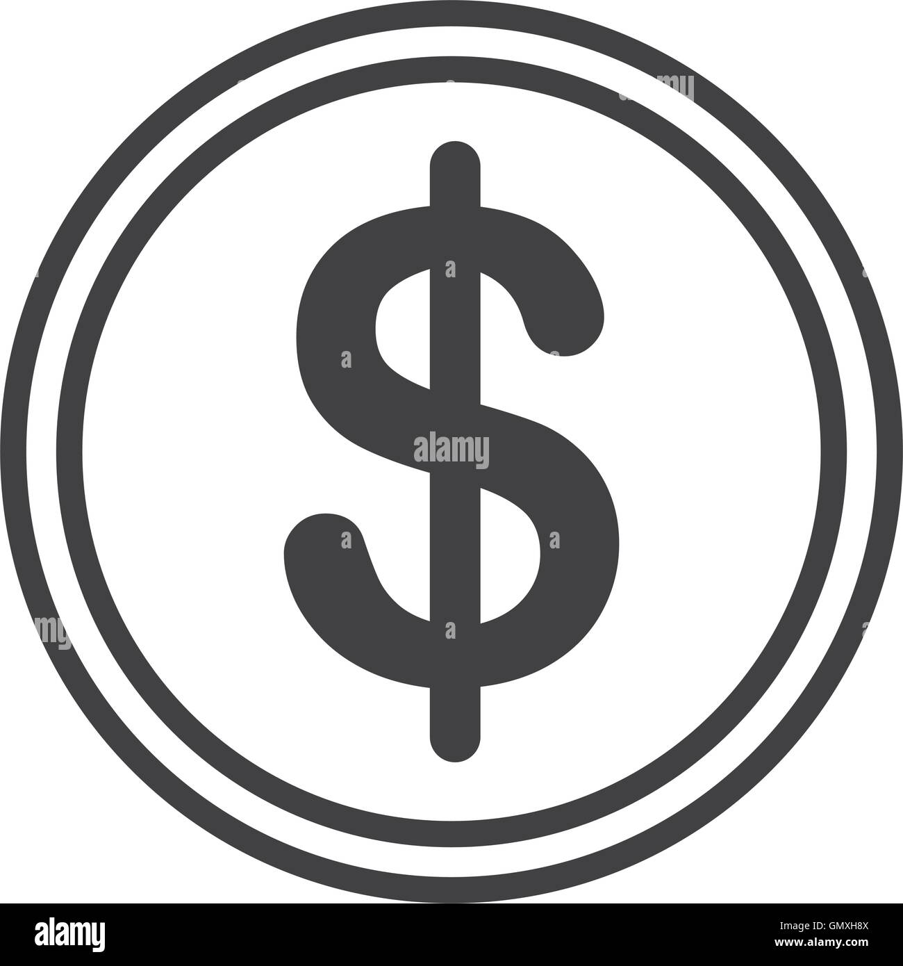 coin dollar money icon Stock Vector Image & Art - Alamy