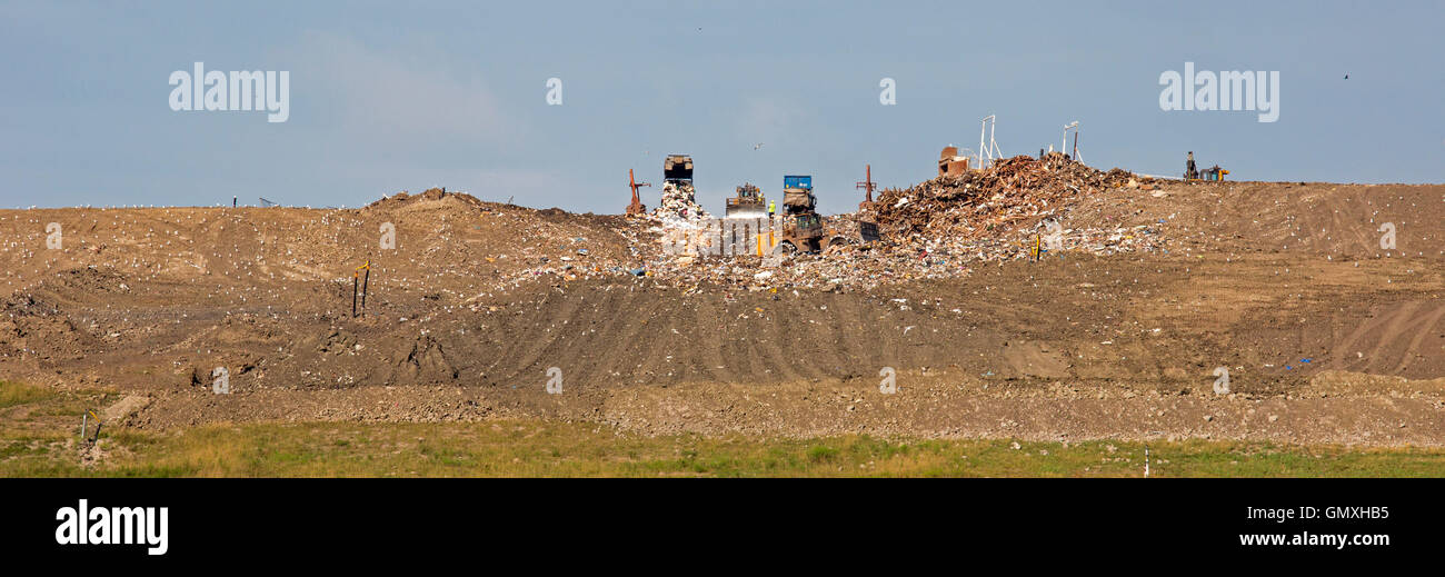 Canton, Michigan - Republic Services' Sauk Trail Hills landfill. Stock Photo