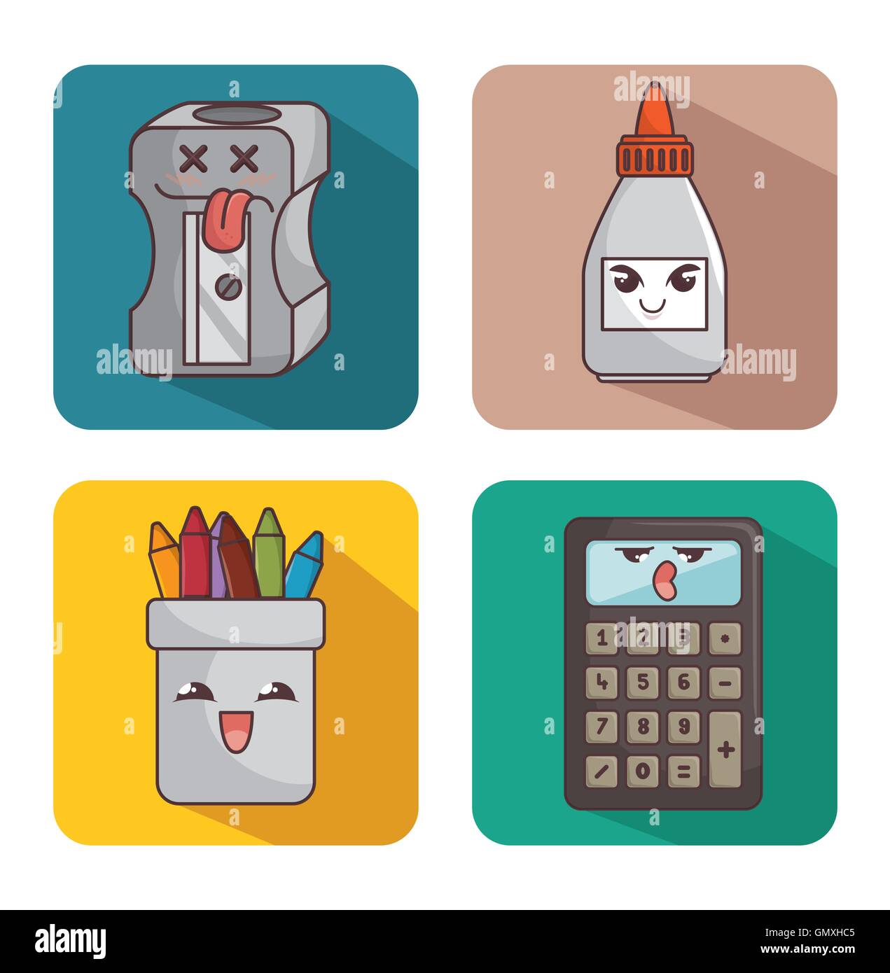 set character supplies school icon Stock Vector Image & Art - Alamy