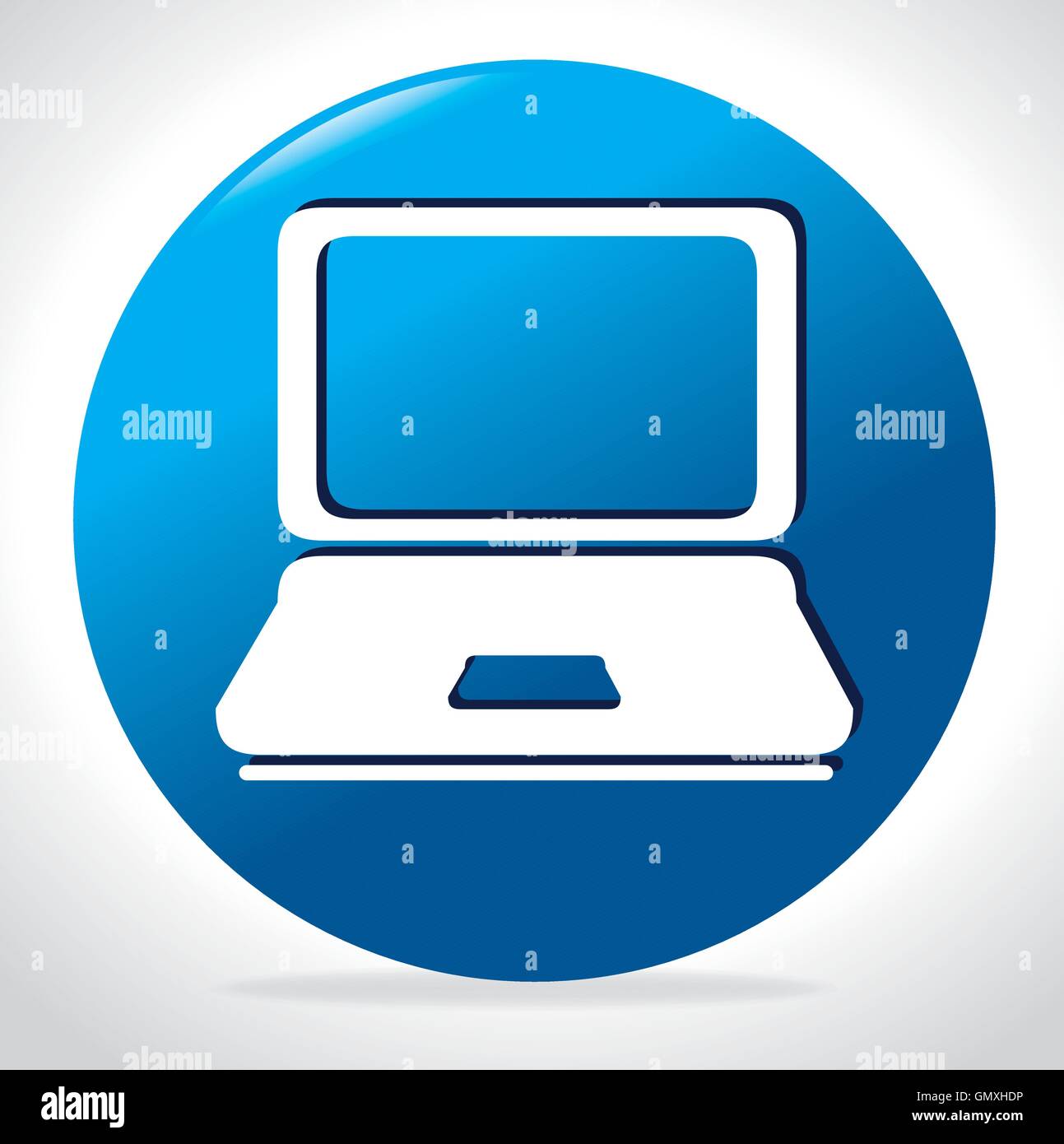 laptop computer circle icon Stock Vector Image & Art - Alamy