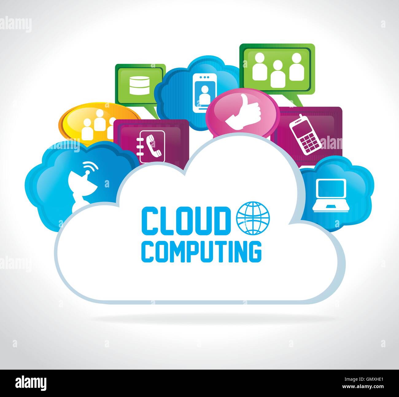 cloud computing data icon Stock Vector Image & Art - Alamy