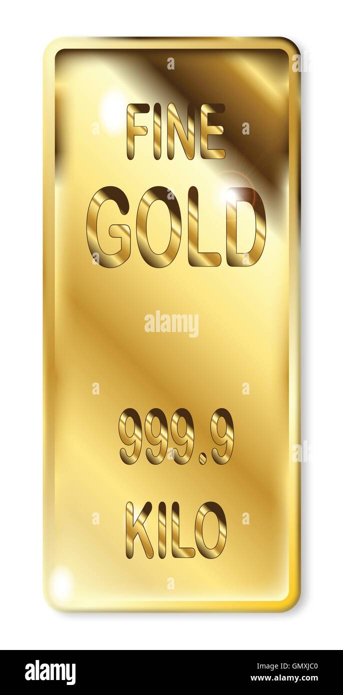 vector de barra de oro