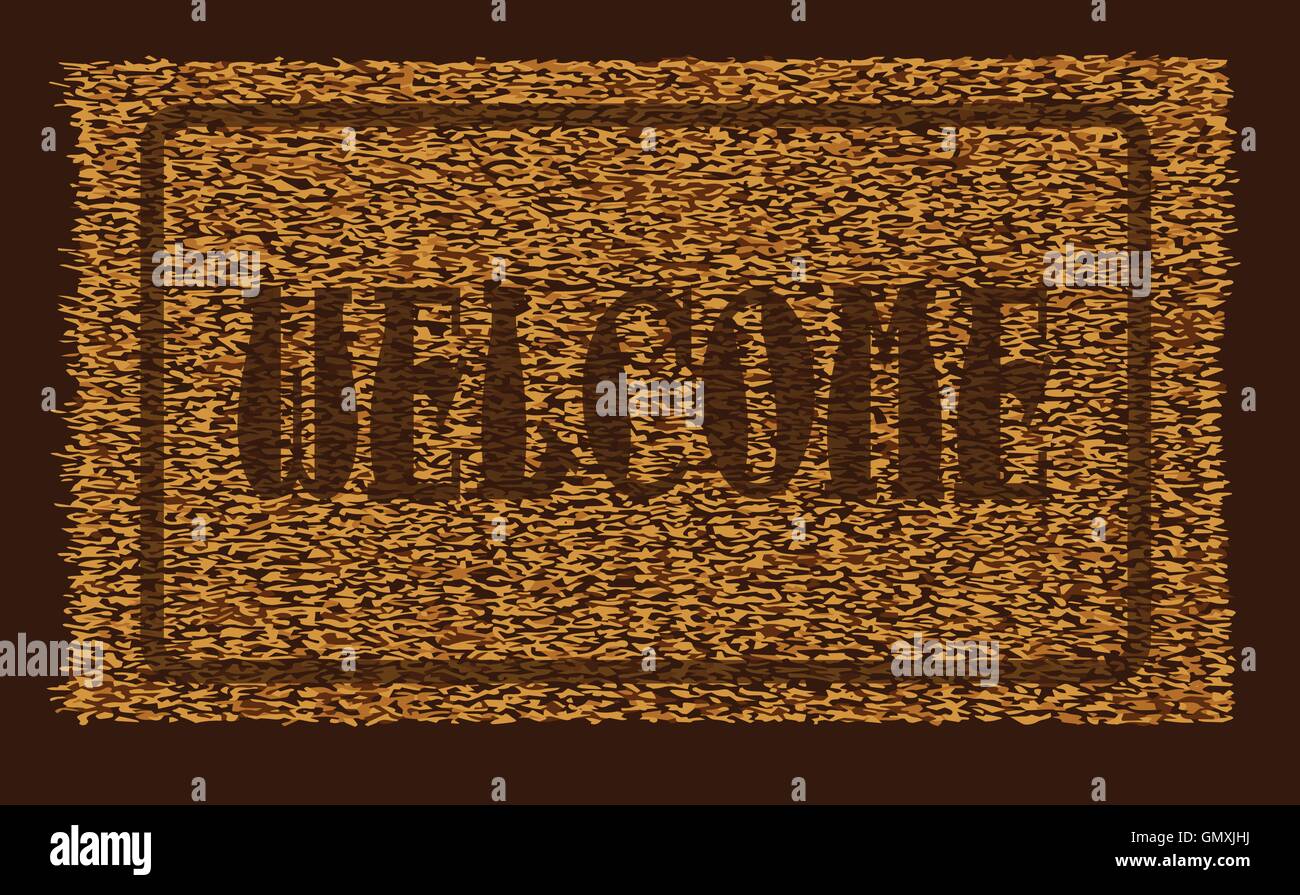Welcome Coconut Doormat Stock Vector Image & Art - Alamy