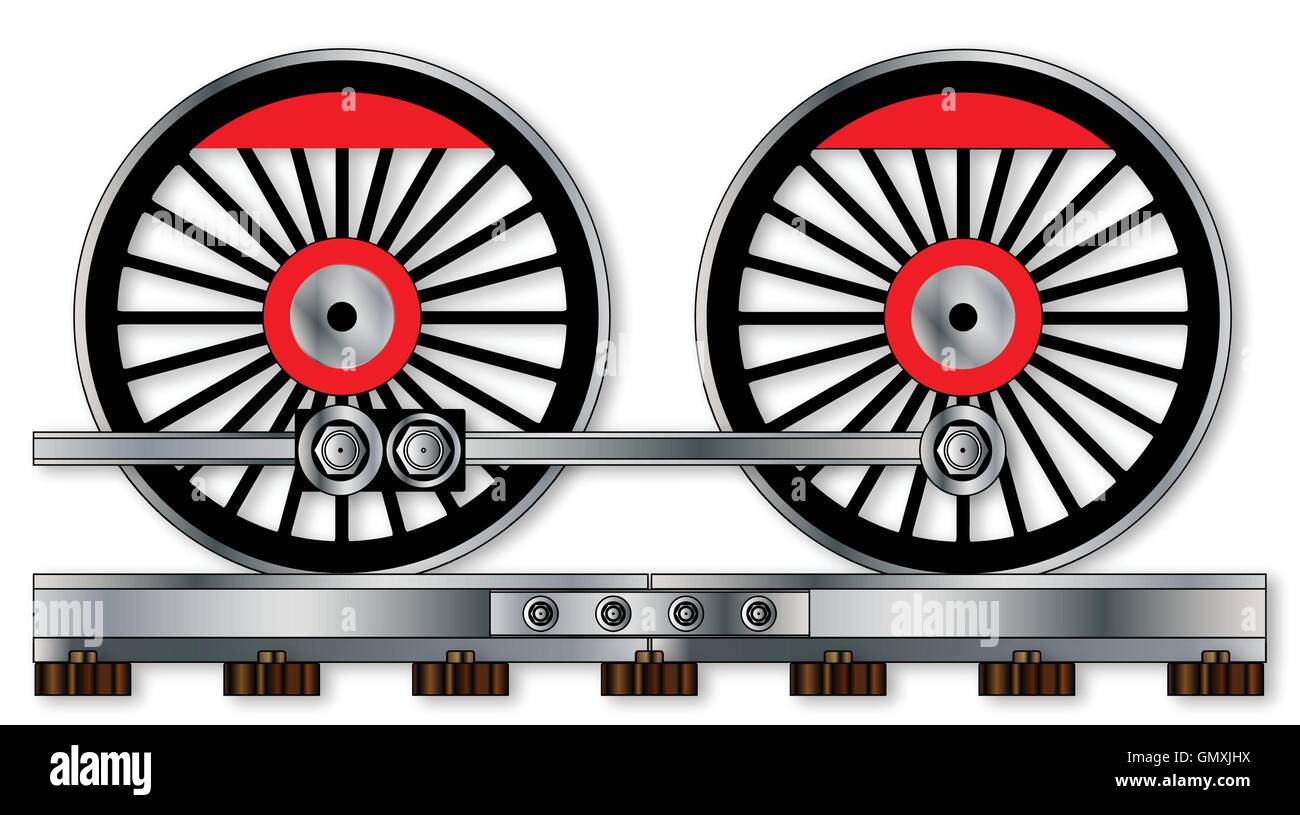Railway train wheels Stock Vector Images - Alamy