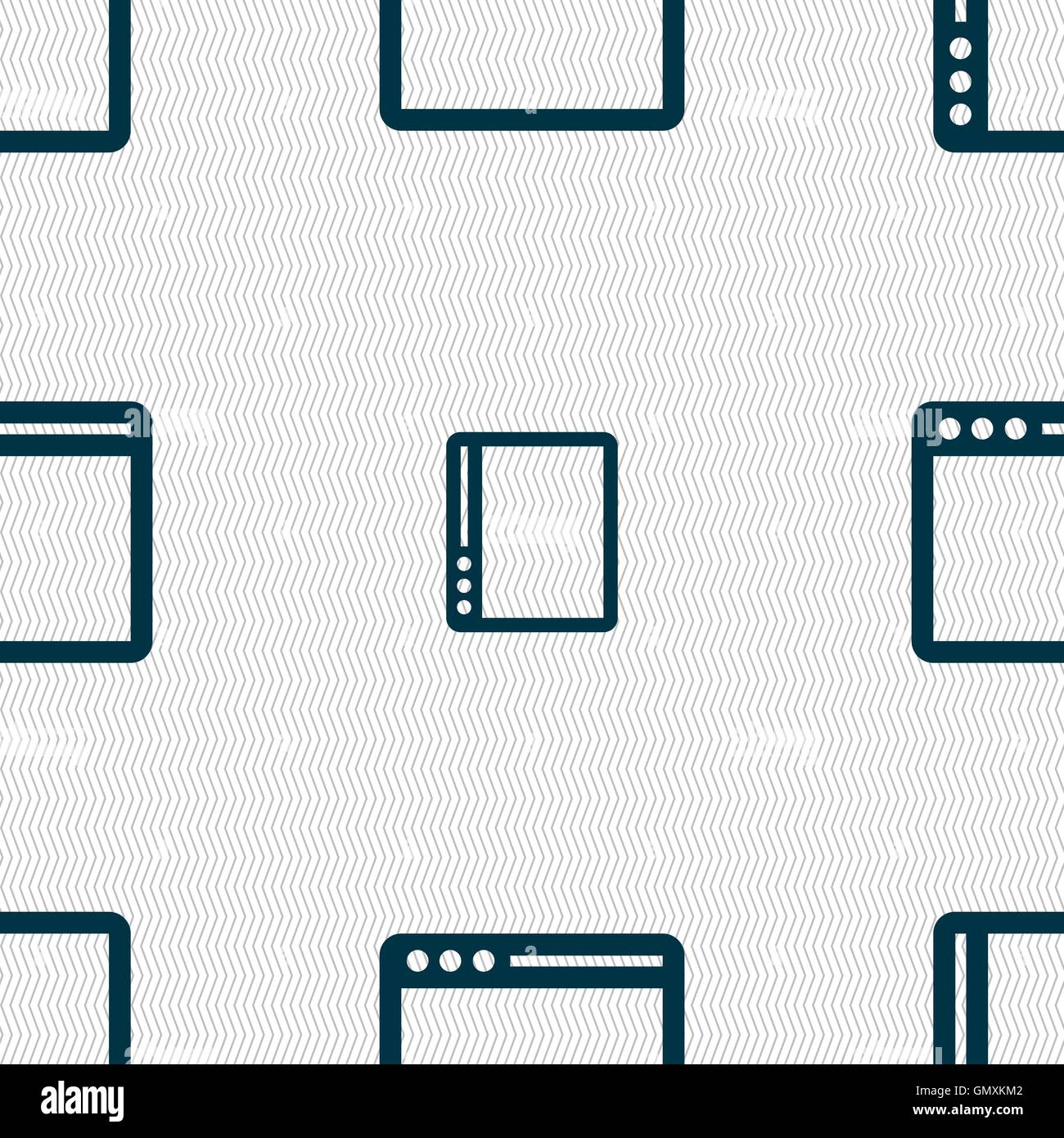 Simple Browser window icon sign. Seamless pattern with geometric ...