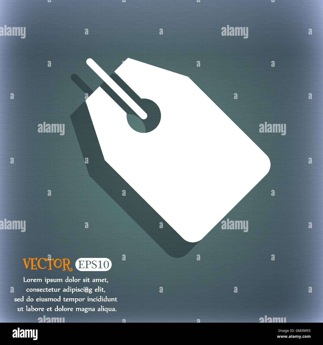 Web stickers, tags and banners icon. On the blue-green abstract ...