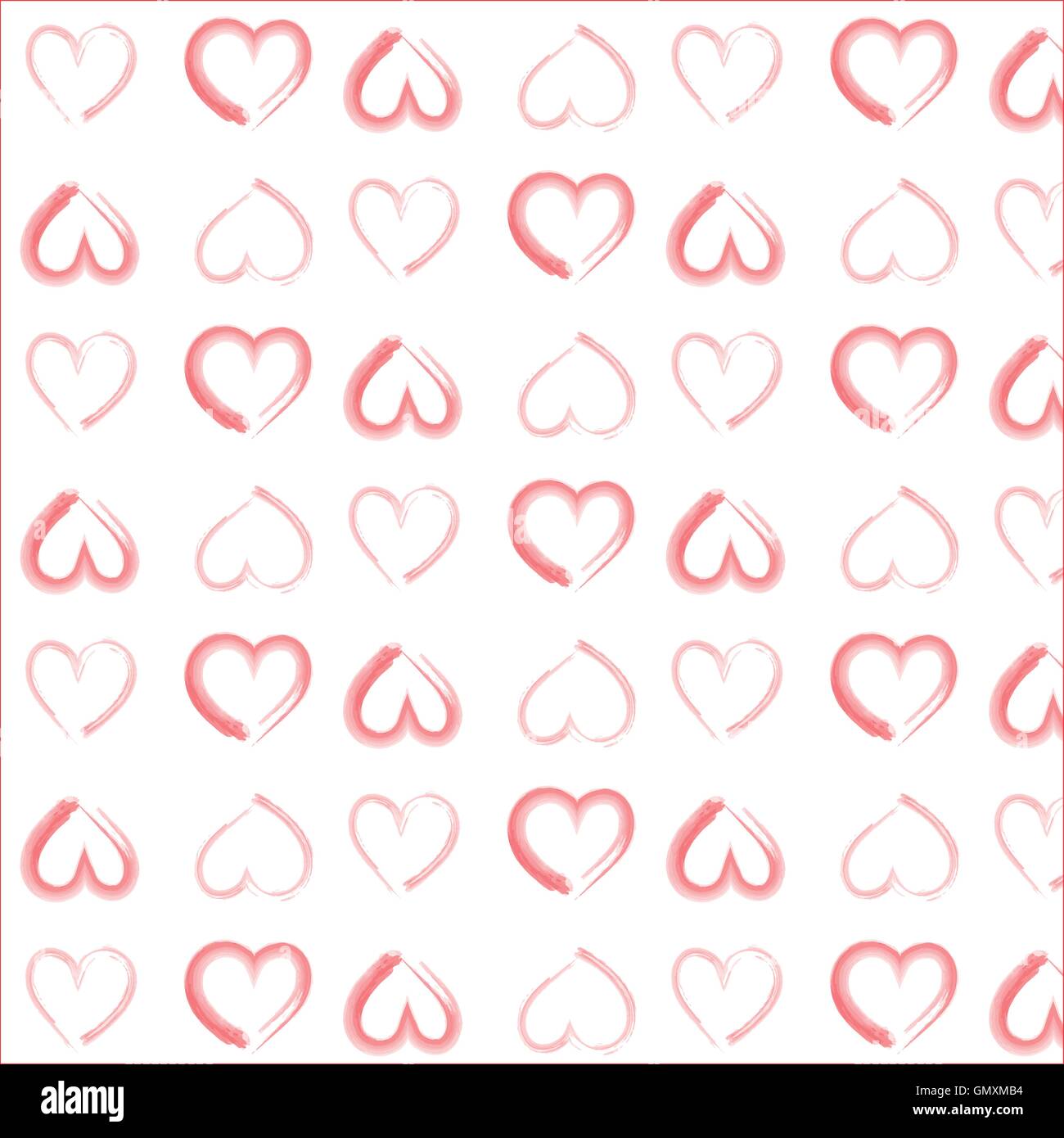 Watercolor hearts pattern Stock Vector Image & Art - Alamy
