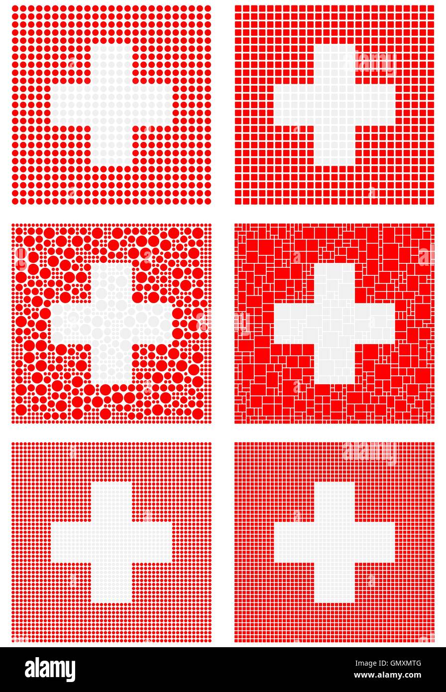 Mosaic Switzerland flag set Stock Vector Image & Art - Alamy