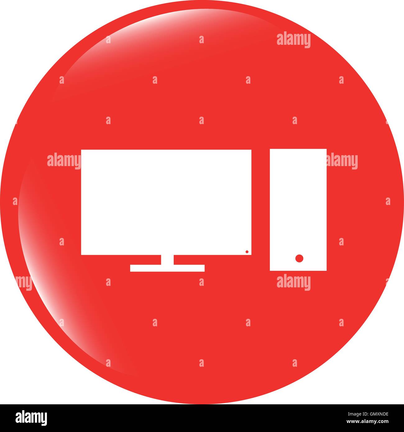 vector computer pc icon button Stock Vector Image & Art - Alamy
