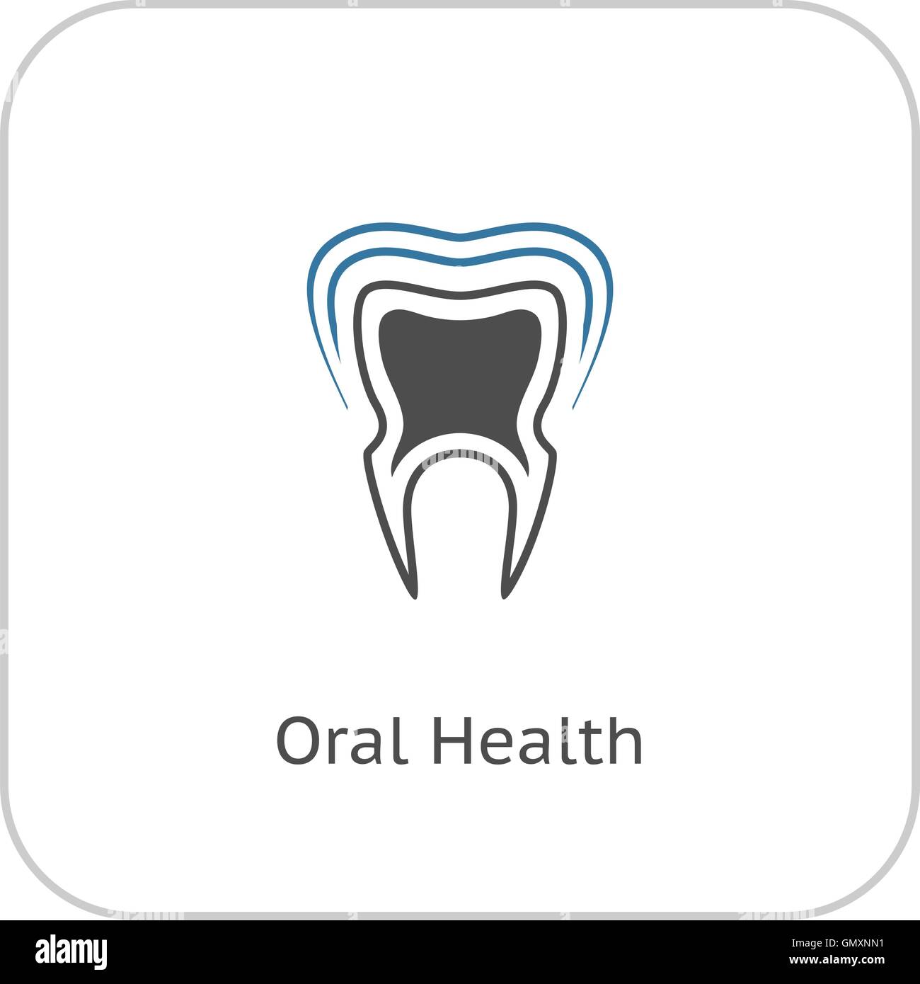 Oral Health Icon. Flat Design. Stock Vector