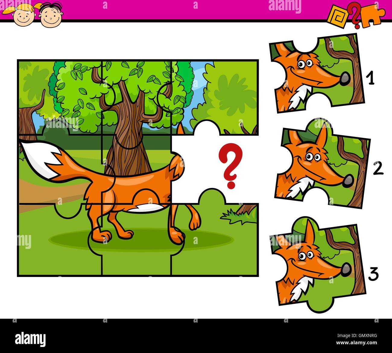 jigsaw puzzle educational task Stock Vector Image & Art Alamy