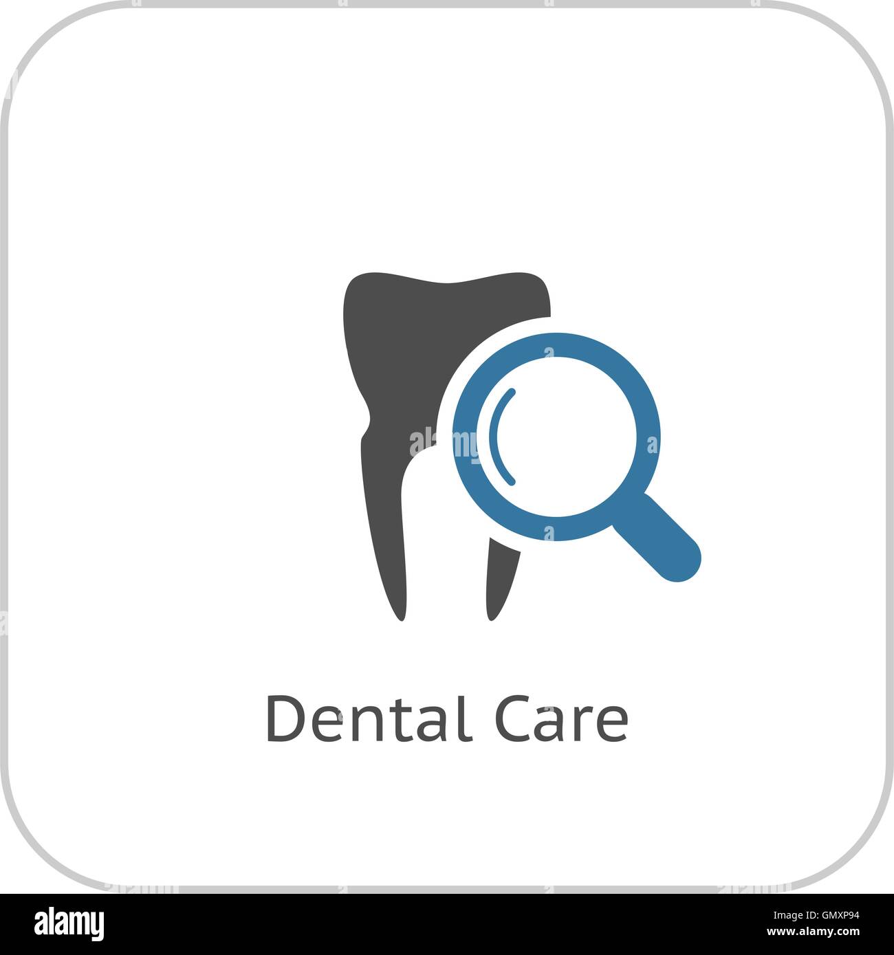 Dental Care Icon. Flat Design. Stock Vector