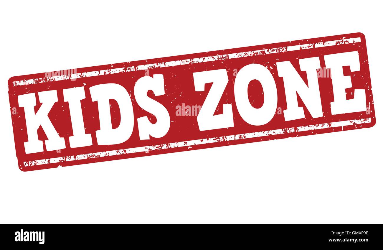 Kids zone stamp Stock Vector