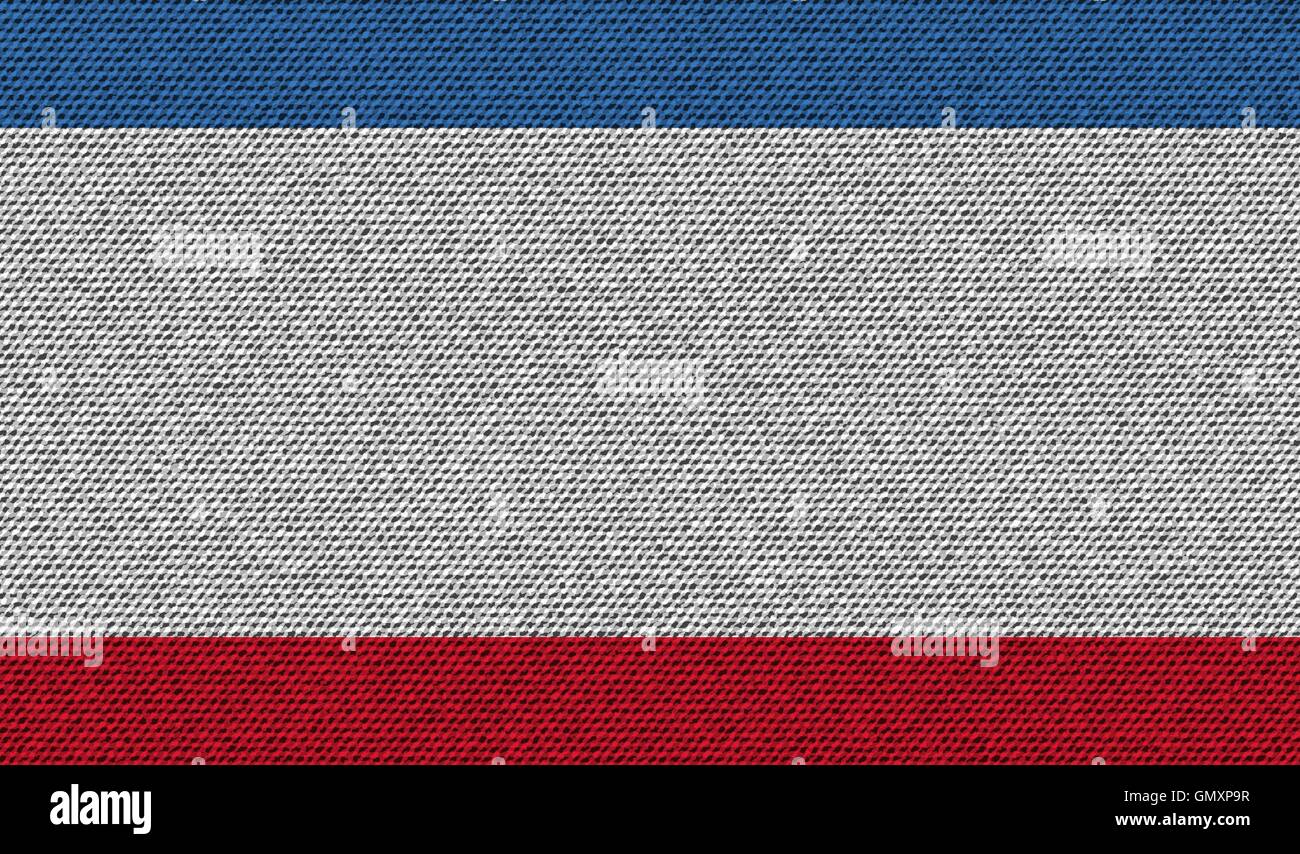 Flags Crimea on denim texture. Vector Stock Vector