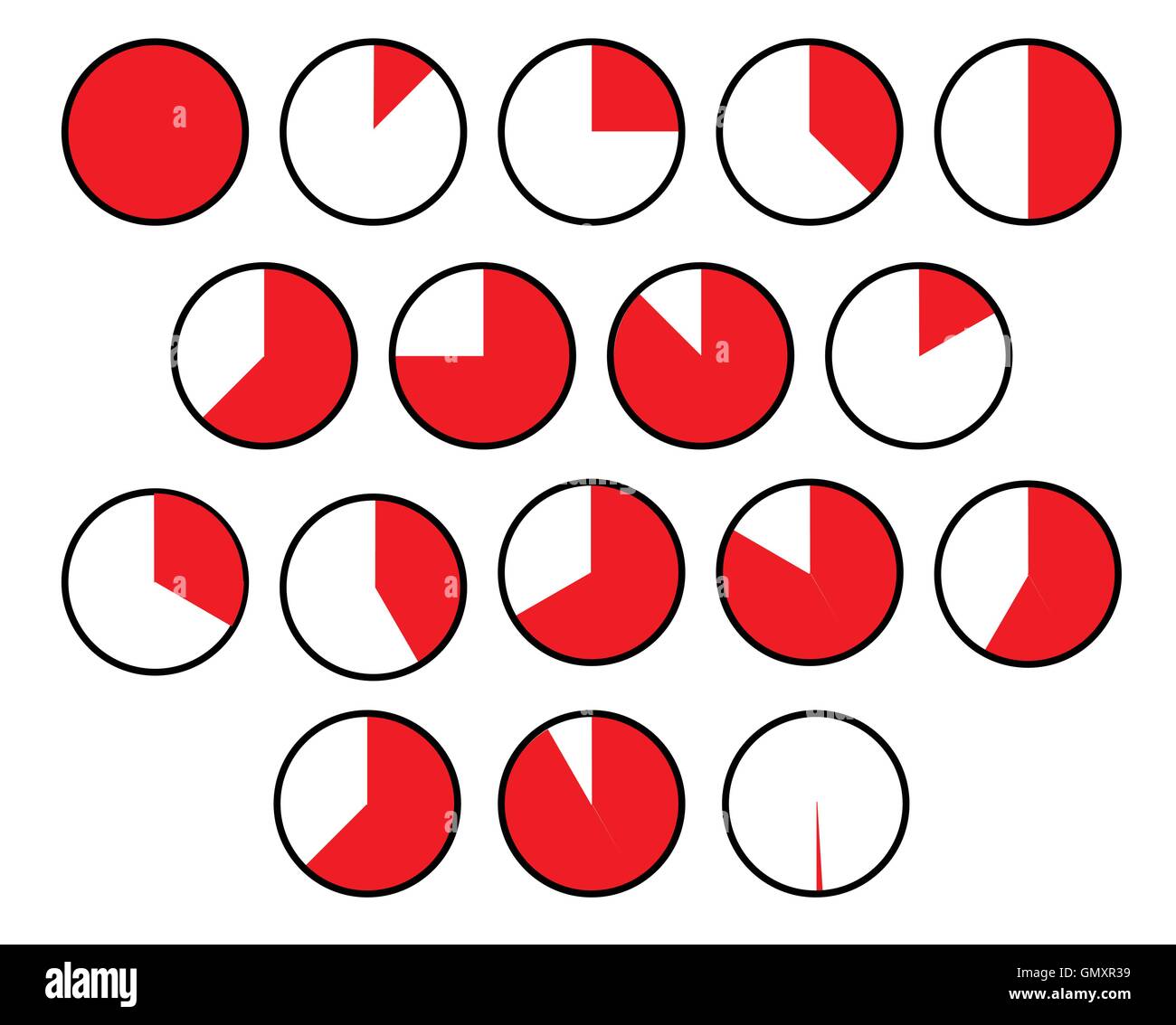 Pie Chart Sections Stock Vector