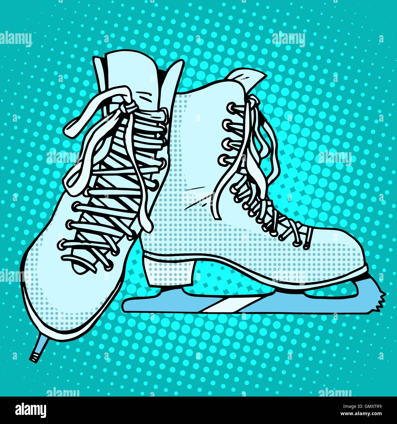 Skates winter sports Stock Vector